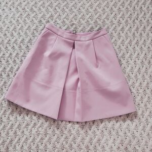 J CREW Pleated High Waisted Skater Skirt in Light Bubblegum Pink- Size 0…